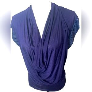 Fifi & Girls Blue Top.  Size L/XL.  Womans cross top.  New With Tag